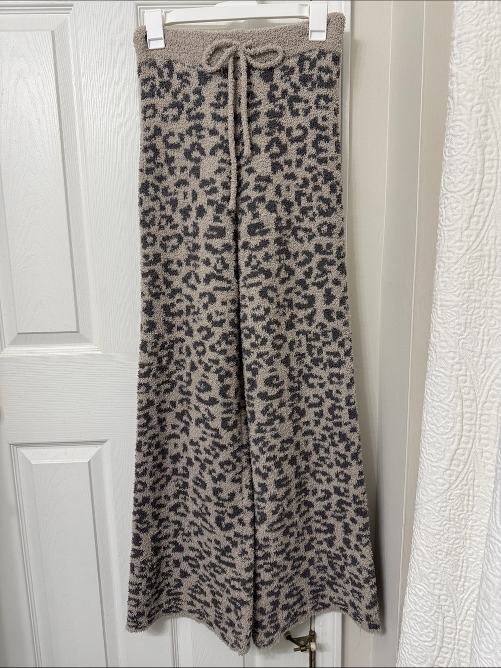 Pink Lily Cheetah Plush Knit Lounge Pants